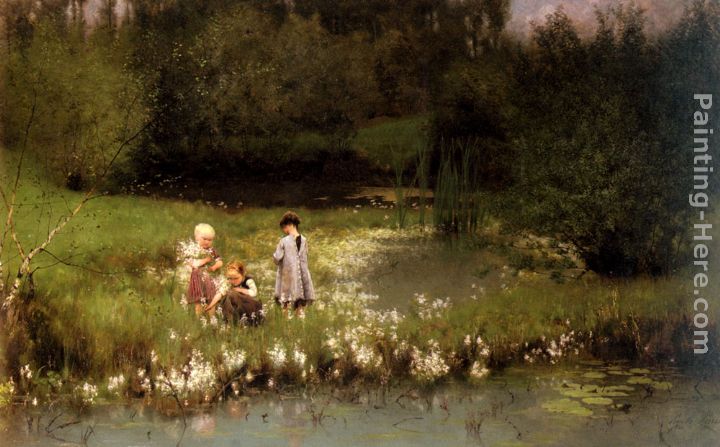 Emile Claus Picking Blossoms